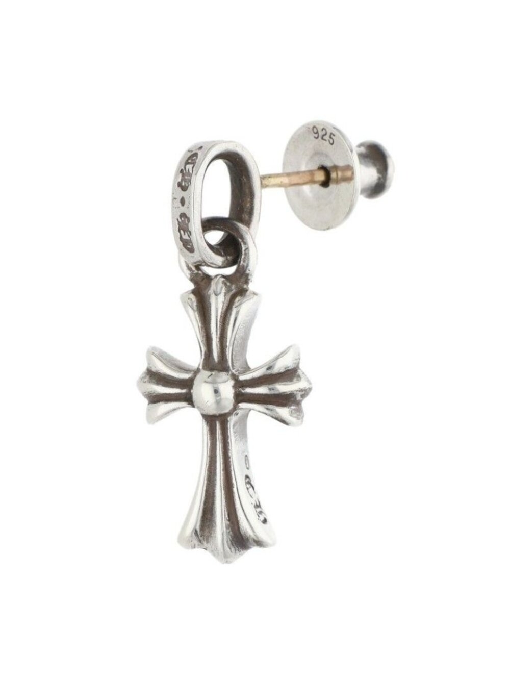 Chrome Hearts Baby Fat Paper Chain Drop Silver Earrings